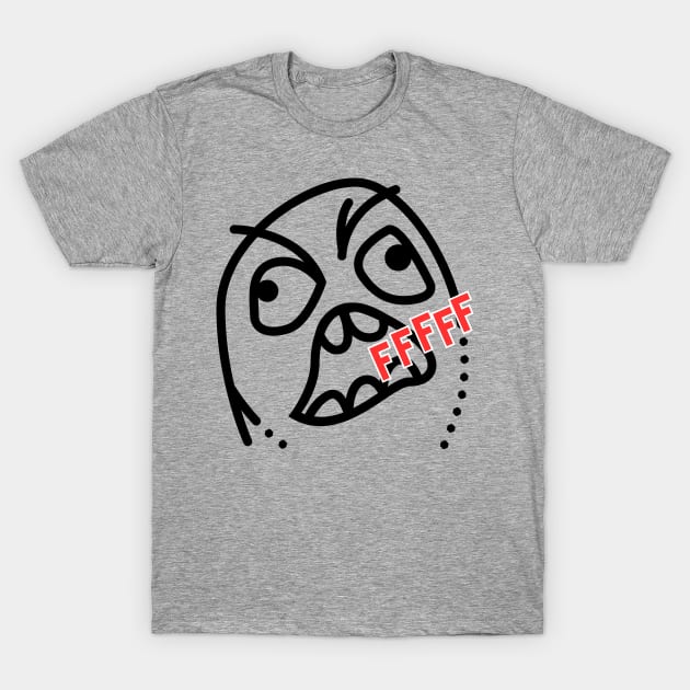 Angry Face [C] T-Shirt by Zero Pixel